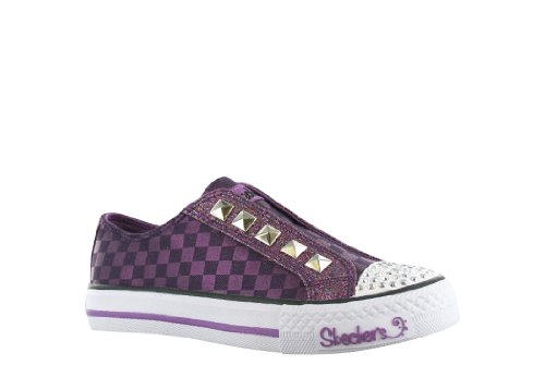 Skechers Girls Shuffles Puzzles Sneaker Purple/White 31I6kcRpB3L Skechers Girls Shuffles Puzzles Sneaker Purple/White