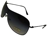 New (Unisex Mens Ladies) Black Aviator Wrap Visor Sunglasses with Cloth case UV400