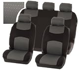 Outdoor Living : Chicago Light Grey/Black Universal Car Seat Covers Set