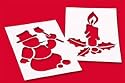 SNOWMAN & HOLLY CHRISTMAS STENCIL C105