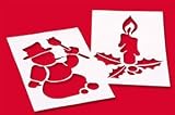 SNOWMAN & HOLLY CHRISTMAS STENCIL C105