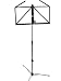 Folding sheet music stand with carry bag