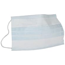 Impact 7370 Polypropylene 3-Layer Face Mask with Elastic Ear Loop, Blue (Box of 50)