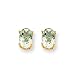 14k 6x4 Oval Green Amethyst Earring title=