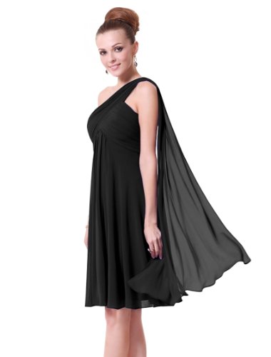 Ever Pretty NWT One Shoulder Ruffles Padded Bridesmaid Dress 03537