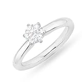 0.25 Carat VS2 - GIA Certified Diamond Solitaire Engagement Ring on 14k White Gold
