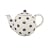 Dexam London Pottery 4 Cup Globe Teapot Aubergine Spots on Ivory