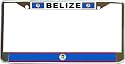 Belize Belice Flag Chrome License Plate Frame Holder