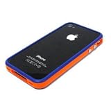 HM Orange and Blue Premium Bumper Case for Apple iPhone 4S / 4 - (AT&T, Verizon, Sprint)