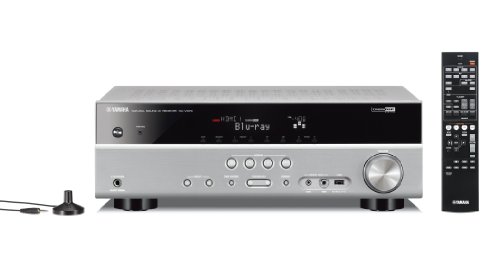Yamaha RX-V373 5.1 Kanal AV-Receiver (3D, HDMI, Upscaler 1080p, 100 Watt, USB 2.0) titanium