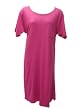 Short Sleeve Fuchsia Cotton Nightgown Plus Size 4X