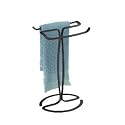 BRONZE Cameo fingertip double TOWEL stand holder NEW