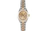 Best Price Rolex Ladies 2 Tone Datejust With Champagne Diamond Dial And Jubilee Band