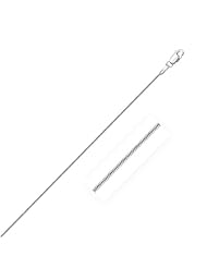 0.9mm Sterling Silver Rhodium Plated Snake Chain