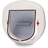 PetSafe Big Cat 4-Way Locking Cat Door, Exterior/Interior, White