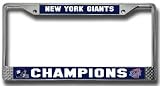 New York Giants SUPER BOWL XLII 42 Champs Chrome LICENSE PLATE FRAME