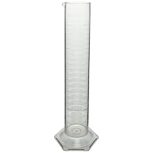 CapitolBrand Polymethylepentene Class A Plastic Graduated Cylinder with Molded Graduations