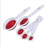 Flexible Measuring Spoons Red 5 Piece Set