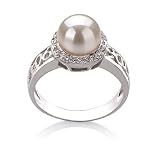 Monique White 7-8mm AAAA Freshwater Sterling Silver Pearl Ring