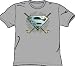 Superman FORE! Golf Clubs Heather Gray Adult T-shirt Tee Shirt