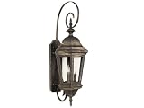Kenroy Home 16314AP Estate 3-Light Wall Lantern, Antique Patina