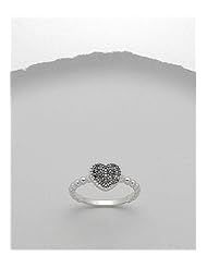 Heart CZ Ring In 92.5 Sterling Silver