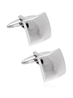 Carlo Visconti Gemelos Cuadrado Liso Abombado (Plateado)