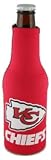 Kansas City Chiefs Neoprene Bottle Koozie | NFL Bottle Suit with Zipper - Set of 2