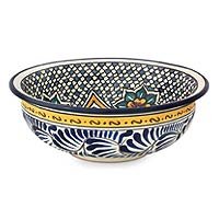 Talavera ceramic bowl, 'Puebla'