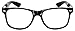 Retro 80's Black Shiny Frame Clear Lens Glasses