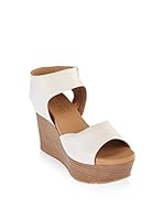 Bueno Sandalias de cuña (Blanco)