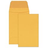 Columbian CO543 (#3) 2-1/2x4-1/4-Inch Coin Lightweight Brown Kraft Envelopes, 500 Count