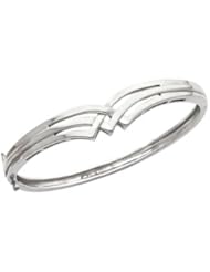 14K White Gold Bracelet Hinged Bangle Bracelet