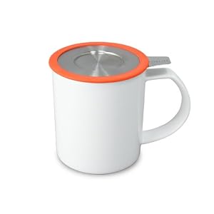 Whiteleaf Brew - In - Mug W/Infuser and Lid 12oz- Paprika