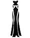 Mori Lady Women's Scoop Neck Strapless Mermaid Long Evening Dress Party Gowns