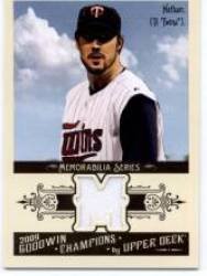2009 Upper Deck Goodwin Champions Memorabilia #JN Joe Nathan - Minnesota Twins (Piece of Authentic Jersey / Material) (Baseball Cards)