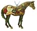 Painted Ponies Wooden Toy Horse Ornament In Tin