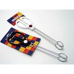 K�chen- und Grillzange, 30cm, Metall mit schwarzem Kunststoffgriff