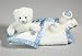 Hugs Blue and White Bear My Banky Crazy Mountain Security Blanket