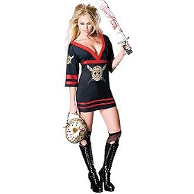 Fancy Dress Costumes Outfits - Official Licensed Friday The 13th Miss Voorhees Costume (Adults Medium 10-12 Size)