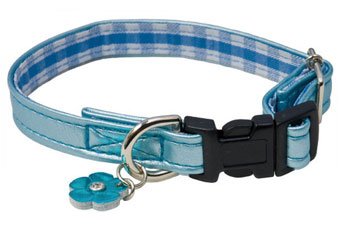 犬用首輪 シャイニングワンタッチカラー ブルー Lサイズ birdie バーディ