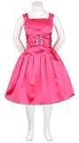 New Satin Box Pleated Knee Length Dress ~ Assorted Colors Sizes 2 to 14 Girls