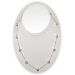 HinsonGayle AAA 6.5-7.0mm White Pearl Tin Cup Necklace on 18K Gold Chain