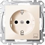 Merten MEG2350-0344 SCHUKO-Steckdose mit Kennz. Computer, BRS, Steckklemmen, wei&szlig; gl&auml;nzend, System M