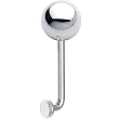 14 Gauge 8mm Steel Ball Vertical Hood Piercing -1/2" 2mm Rise