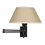 Kenroy Home 30110BLKP Simplicity Wall Swing Arm Lamp, Matte Black