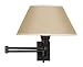 Kenroy Home 30110BLKP Simplicity Wall Swing Arm Lamp, Matte Black