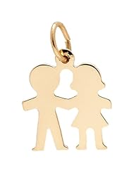 Rembrandt Charms Boy and Girl Charm, 10K Yellow Gold