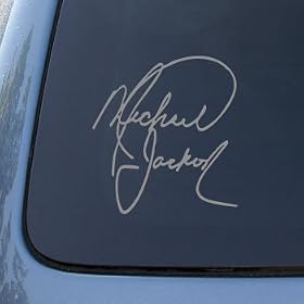 MICHAEL JACKSON SIGNATURE - Vinyl Decal Sticker #1916 | Vinyl Color: Silver