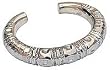 Cuff Silver Bracelet for Charms Jewelry from India 2.25 inches (brclt144)